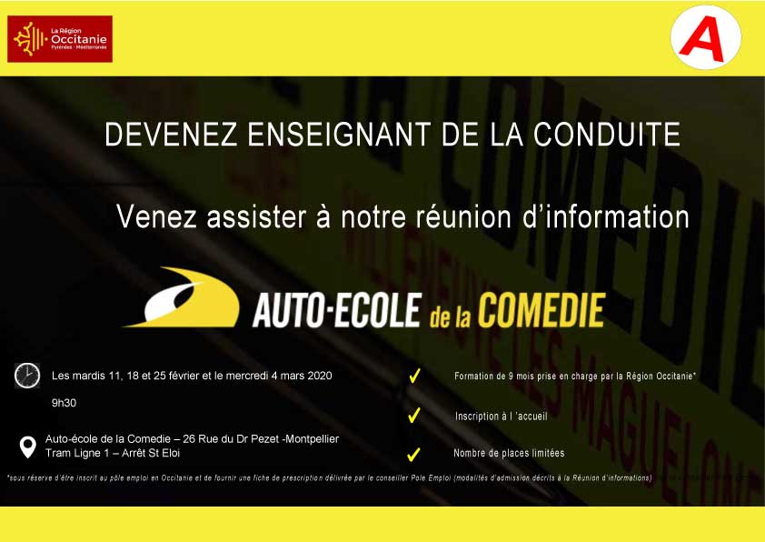 formation enseignant auto ecole de la comedie