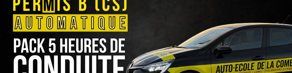 Pack 5 heures de conduite permis B (CS) automatique