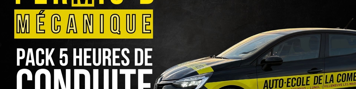 Pack 5 heures de conduite permis B manuelle